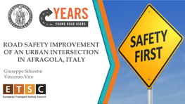 Road Safety Improvement of an Urban Intersection in Afragola, Italy