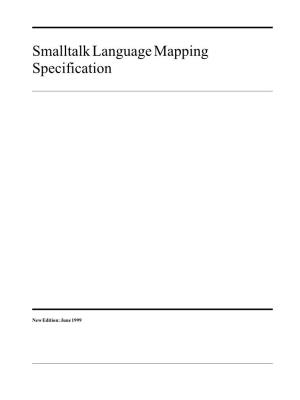 Smalltalk Language Mapping Specification