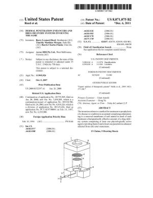 (12) United States Patent (10) Patent No.: US 8,071,075 B2 Reed Et Al