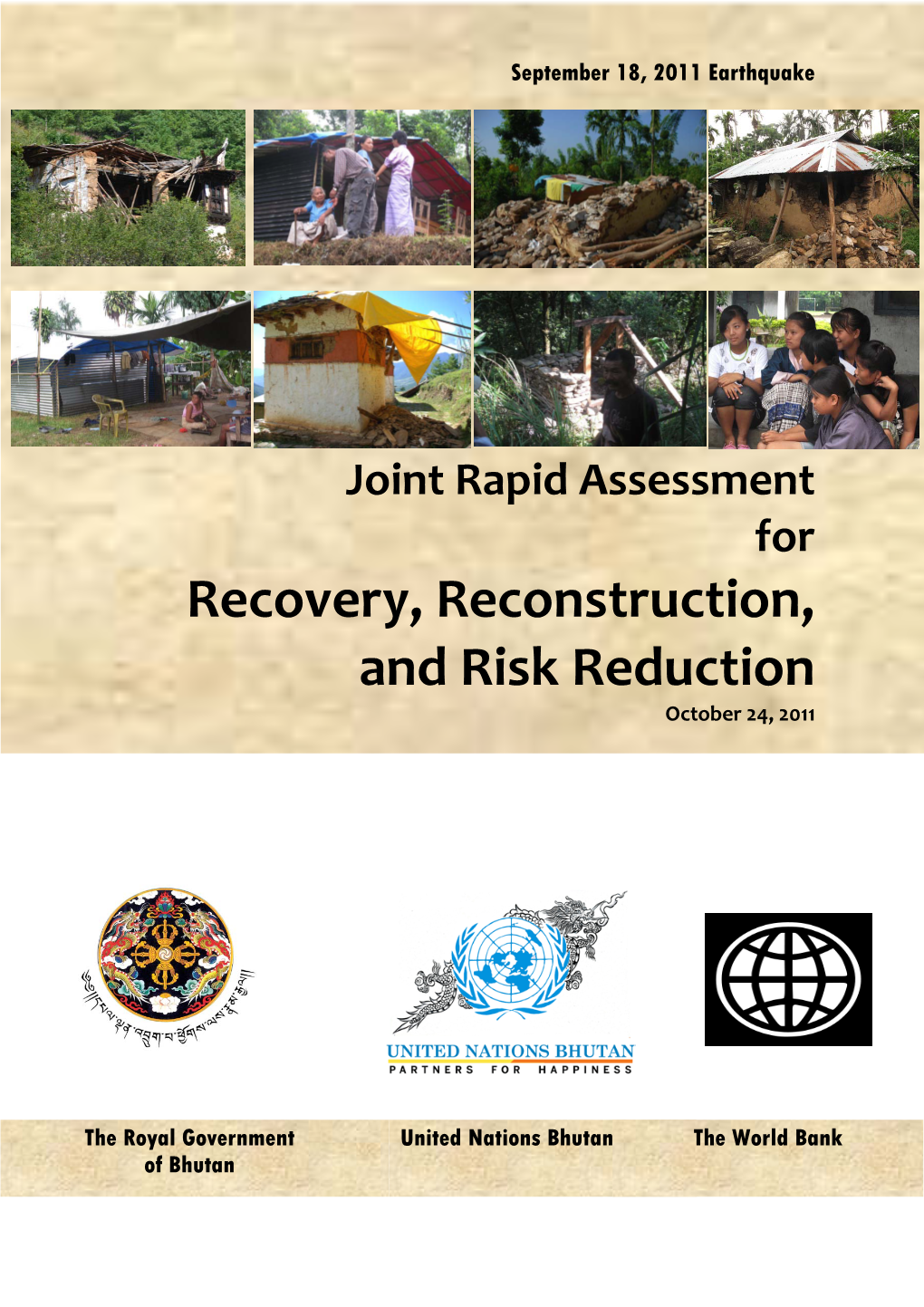 Recovery, Reconstruction, and Risk Reduction October 24, 2011