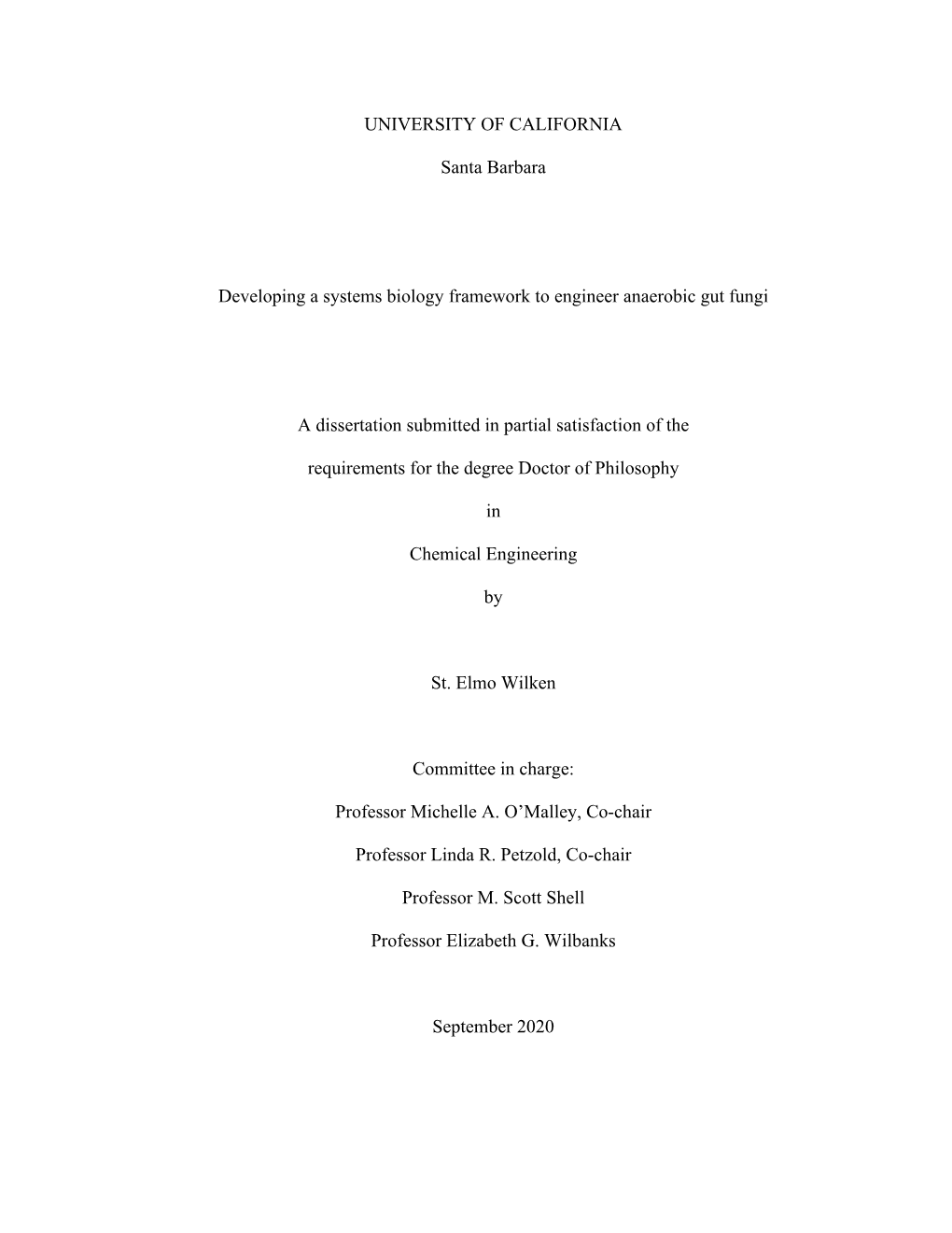 UC Santa Barbara Dissertation Template