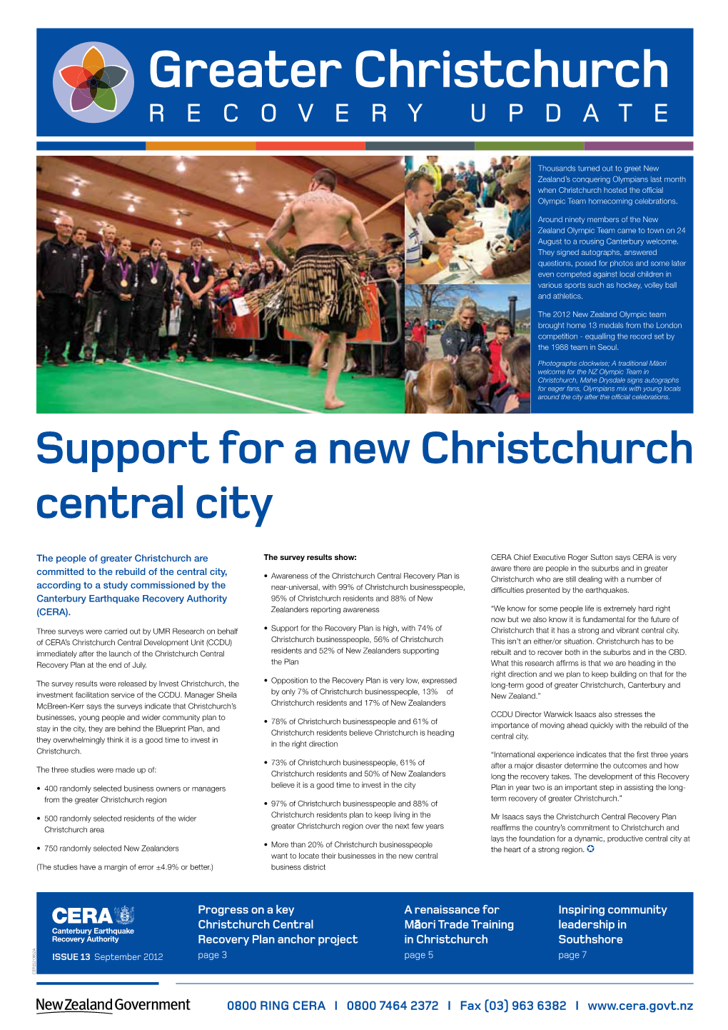 Greater Christchurch RECOVERY UPDATE