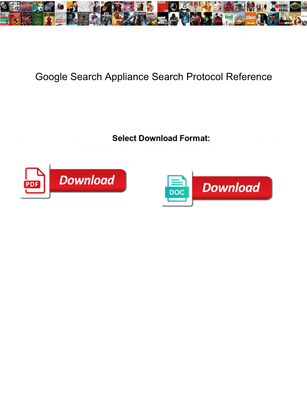 Google Search Appliance Search Protocol Reference