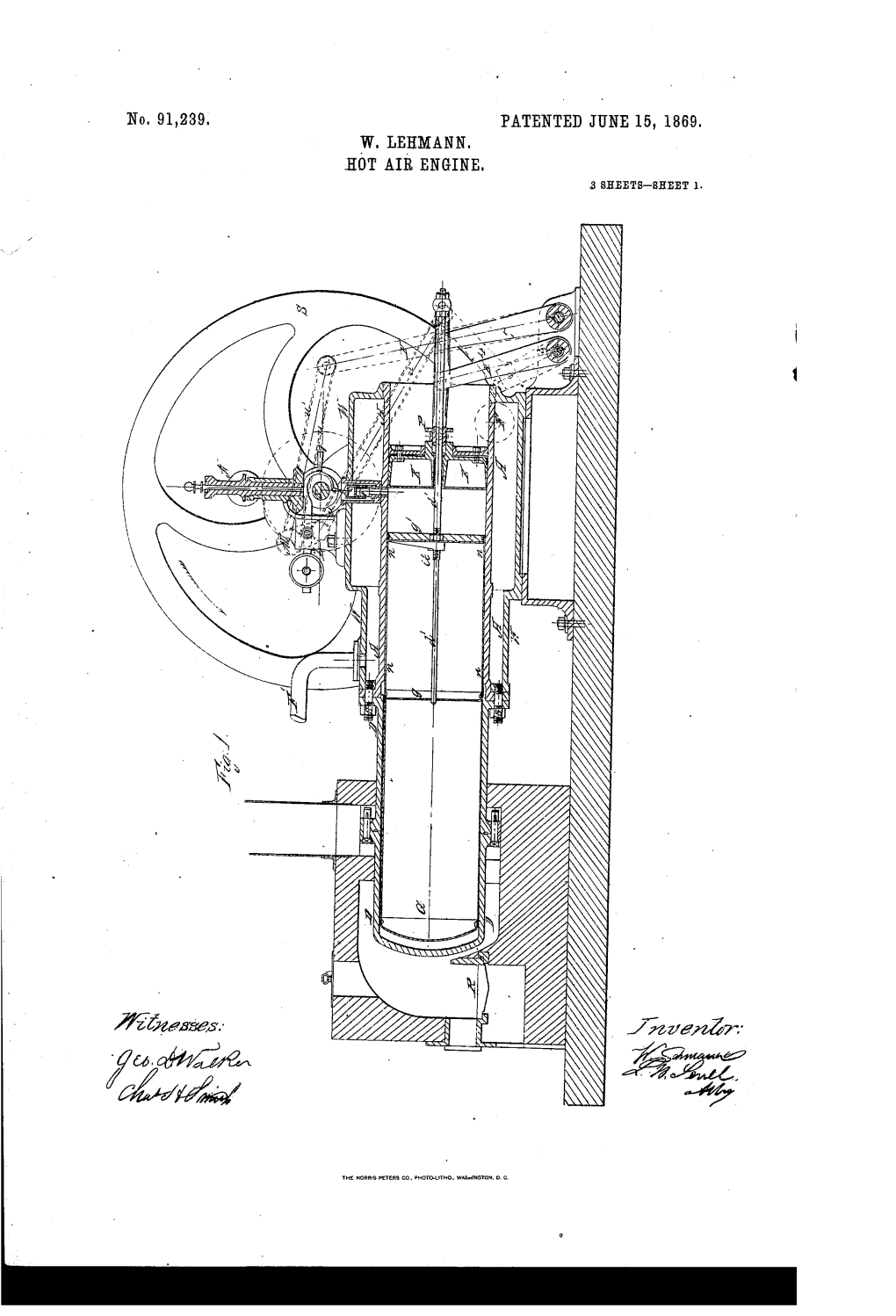 W. Lehmann. Hot Air Engine, 3 Sbees-Seeet