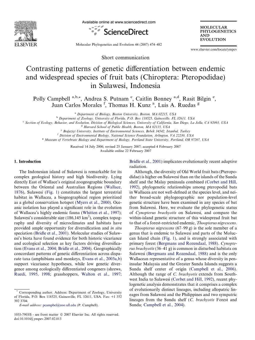 Contrasting Patterns of Genetic Differentiation Between Endemic