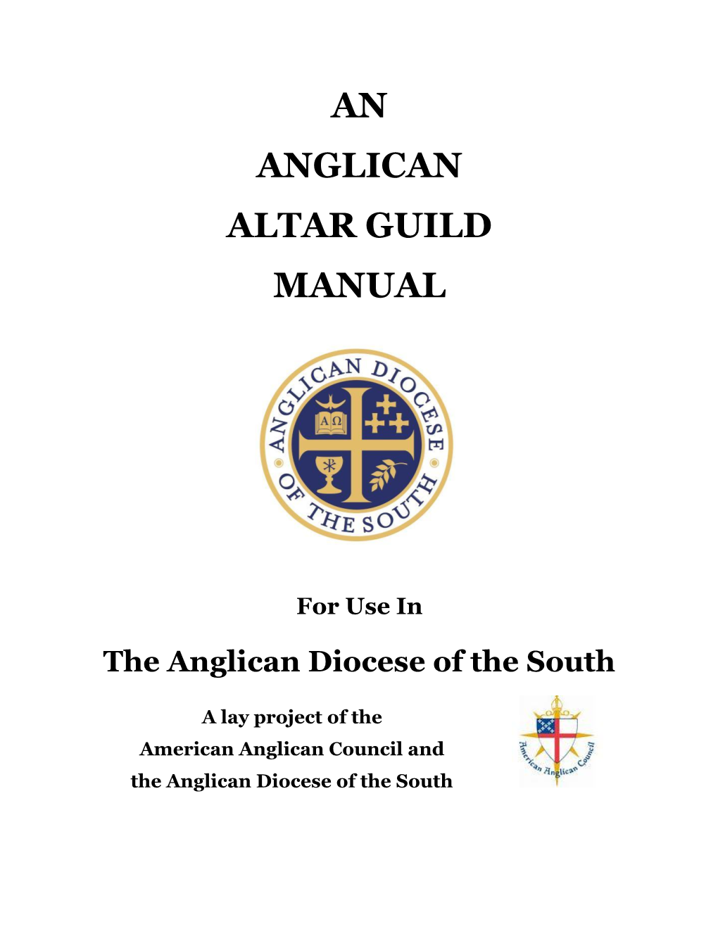 An Anglican Altar Guild Manual