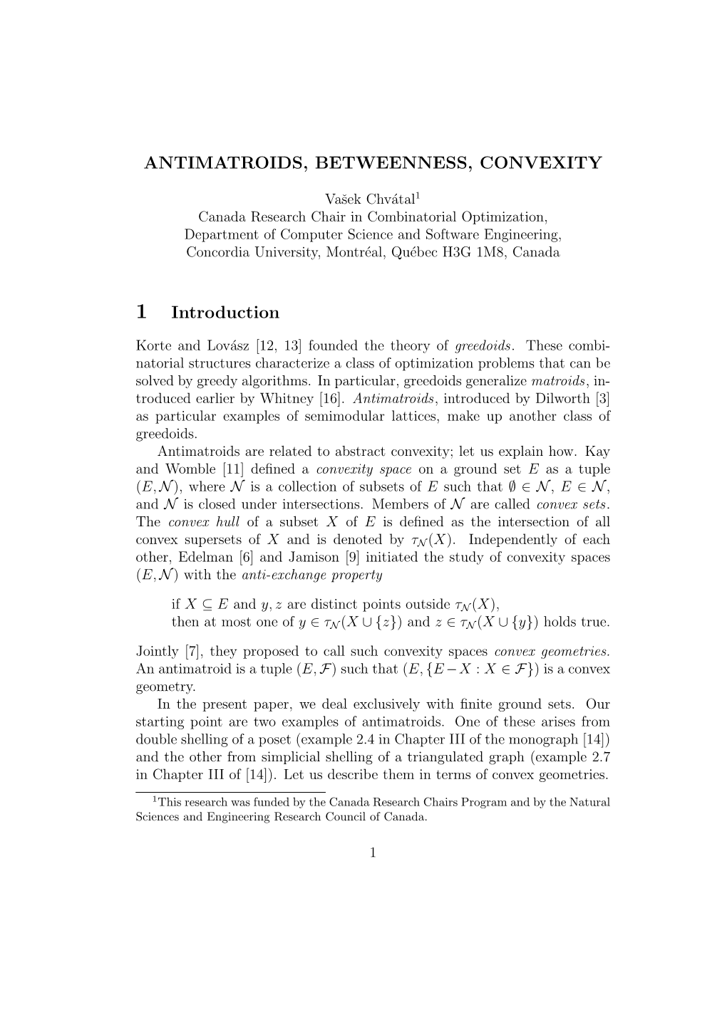 Antimatroids, Betweenness, Convexity