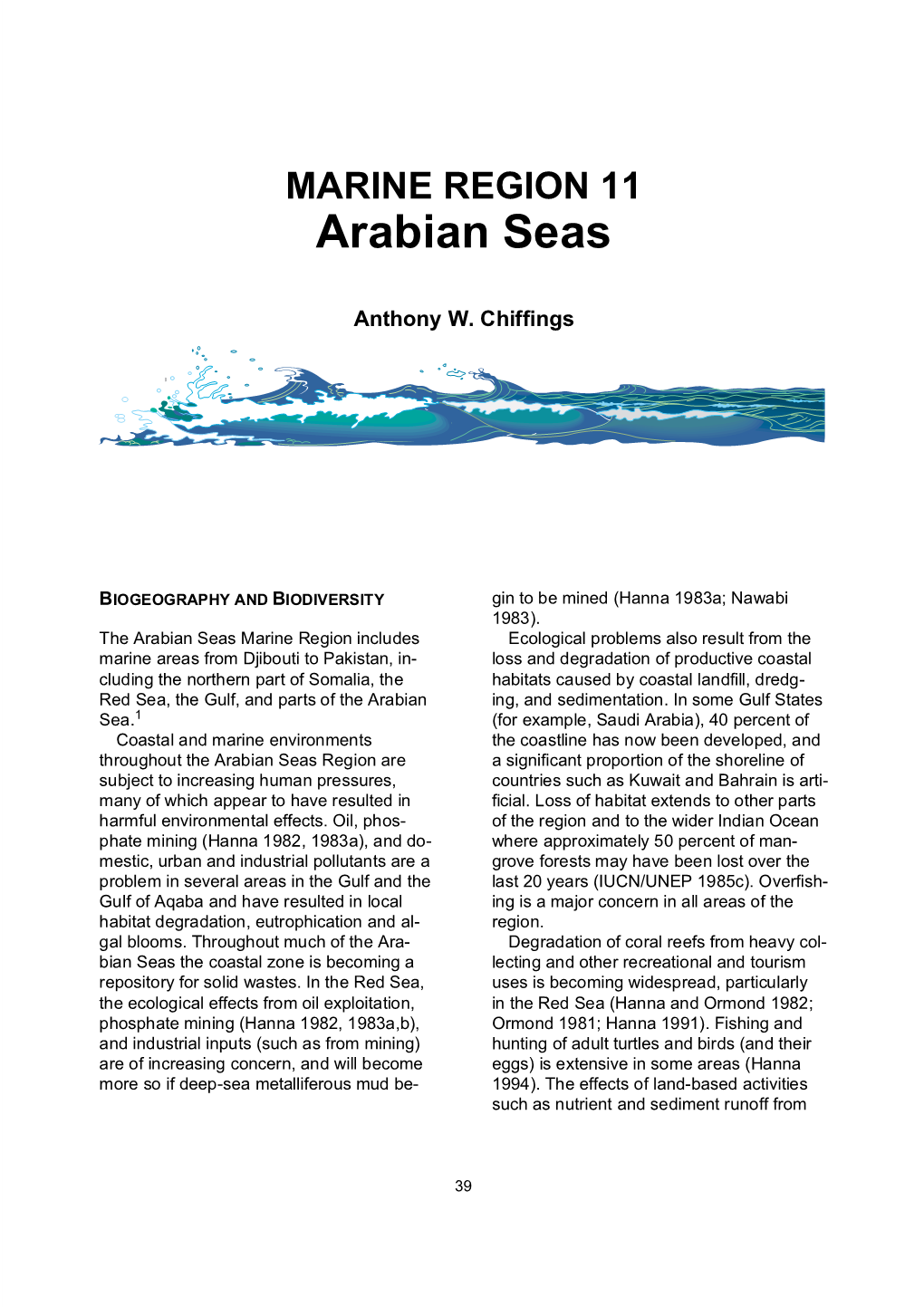 Arabia Seas. a Global Representative System of Marine Protected Areas