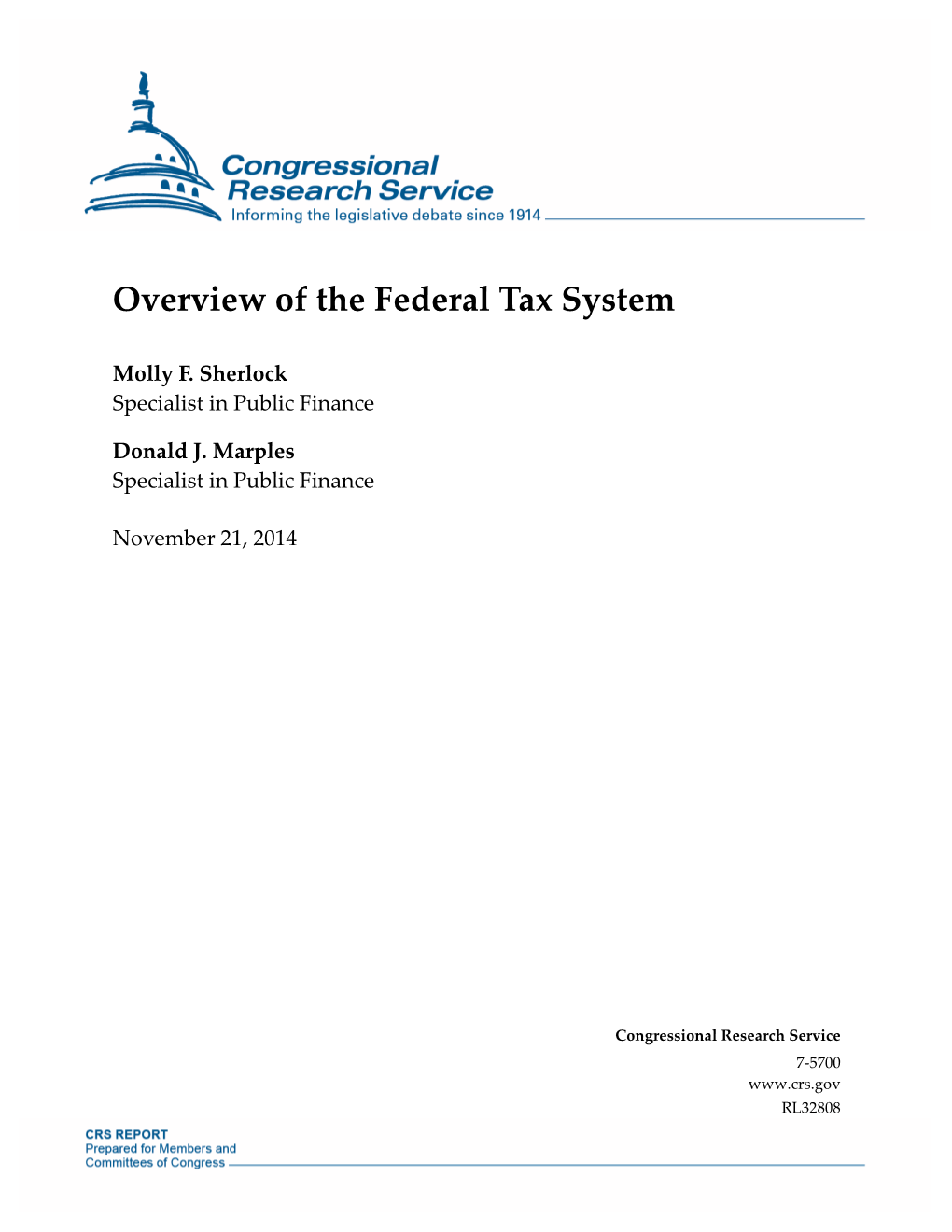 Overview of the Federal Tax System