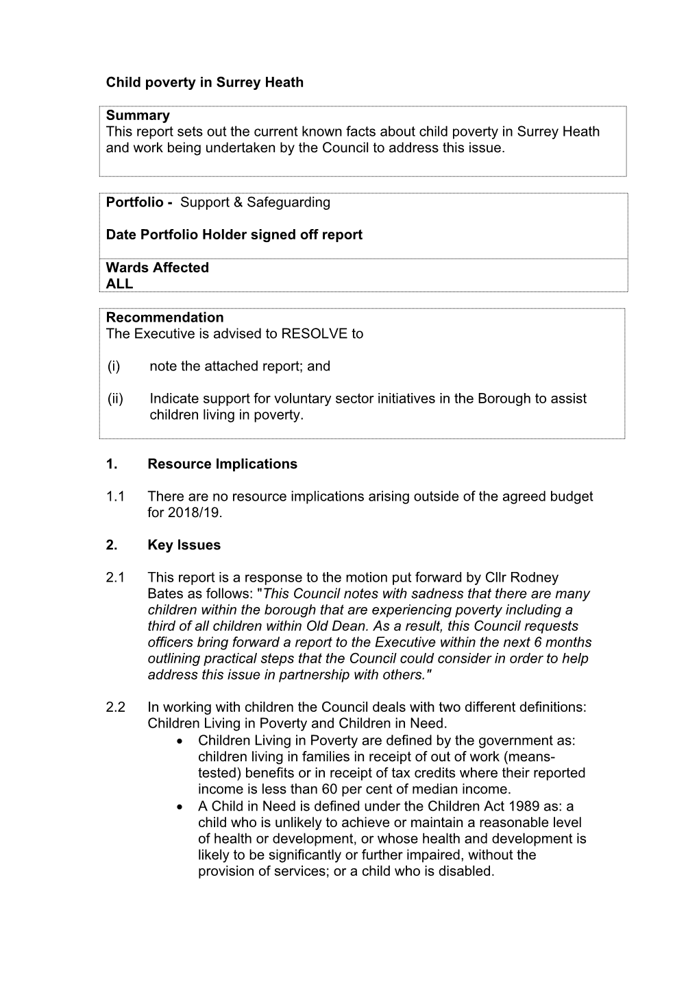 6. Child Poverty in SH PDF 96 KB