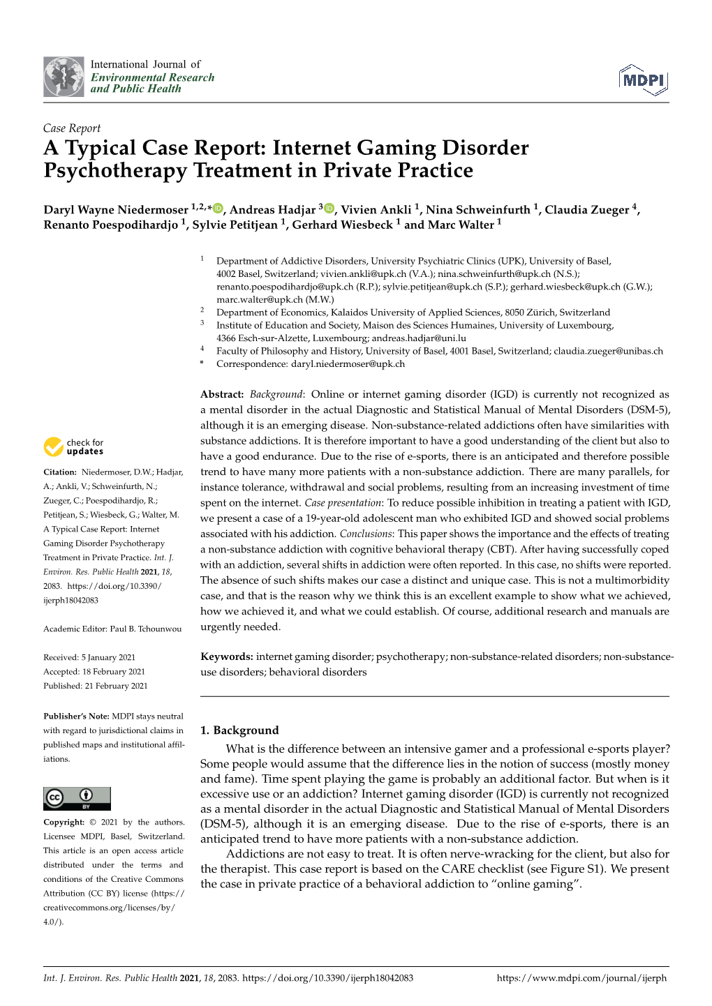 Internet Gaming Disorder Psychotherapy Treatment in Private Practice