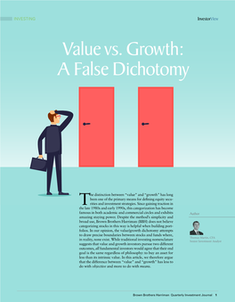 Value Vs. Growth: a False Dichotomy