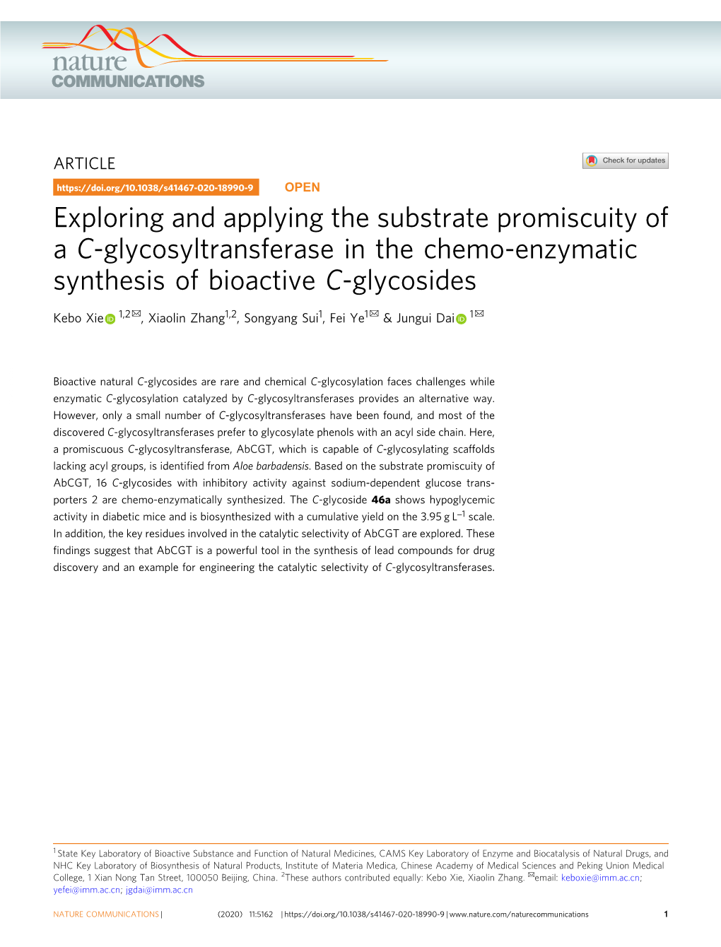 Exploring and Applying the Substrate Promiscuity of a C