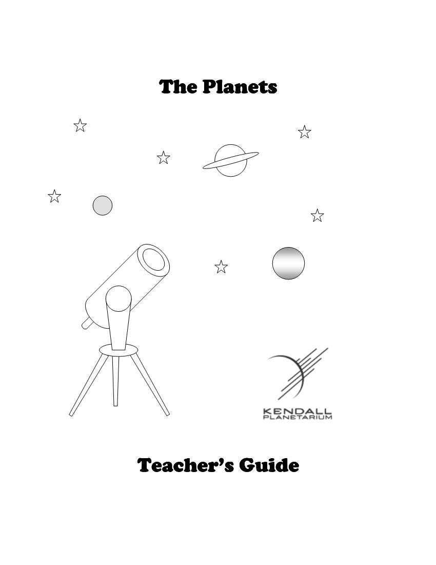 The Planets the Planets Teacher's Guide Teacher's Guide