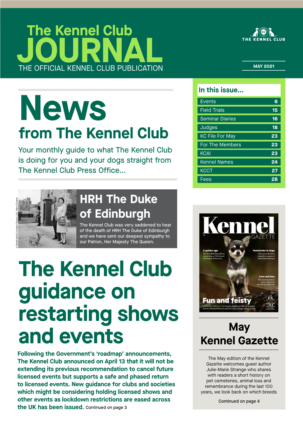 May 2021 the Official Kennel Club Publication