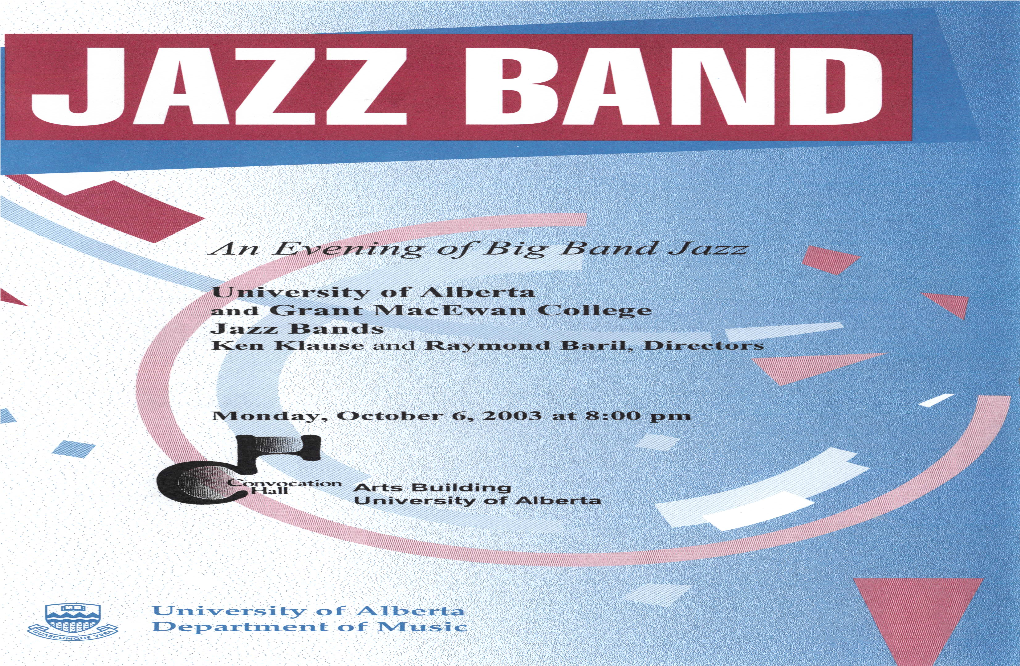 An Evening of Big Band Jazz