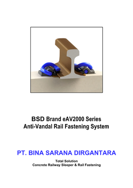 BSD Brand Eav2000 Series Anti-Vandal Rail Fastening System