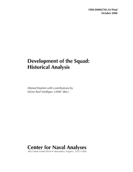Center for Naval Analyses Development of the Squad
