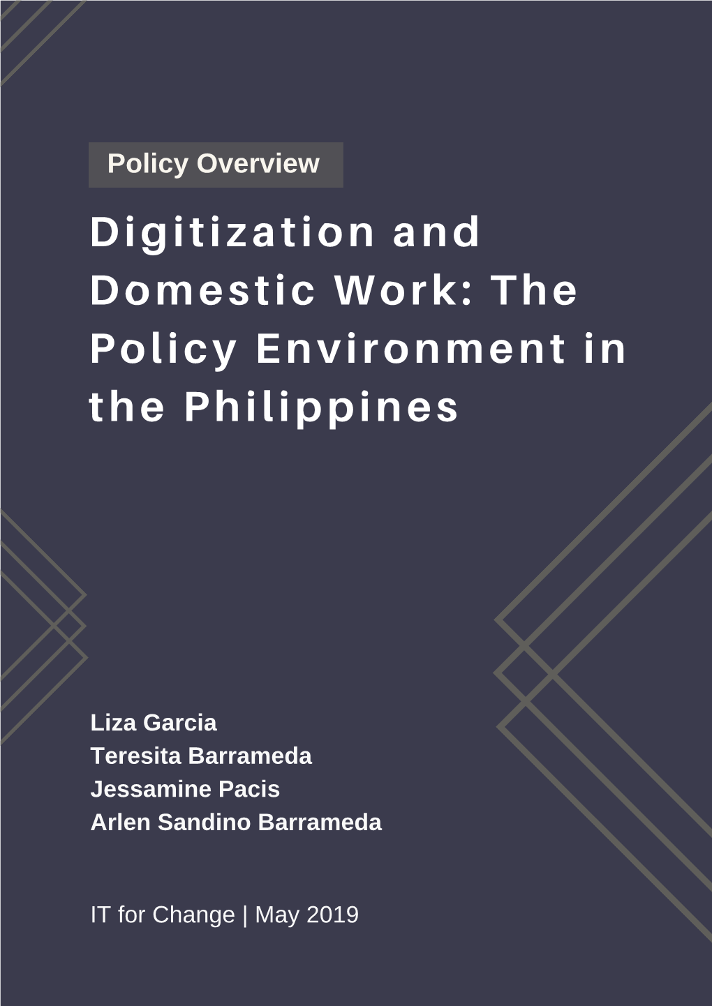 Digitization and Domestic Work: the Policy Environment in the Philippines