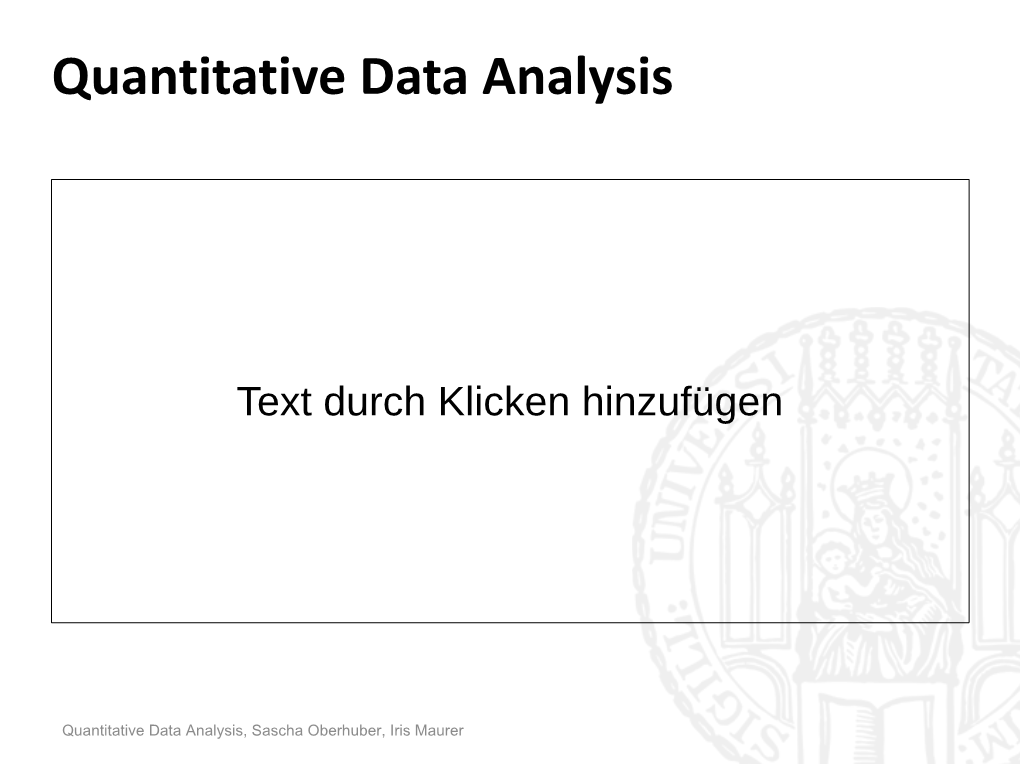 Quantitative Data Analysis