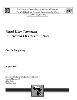 Road User Taxation in Selected OECD Countries