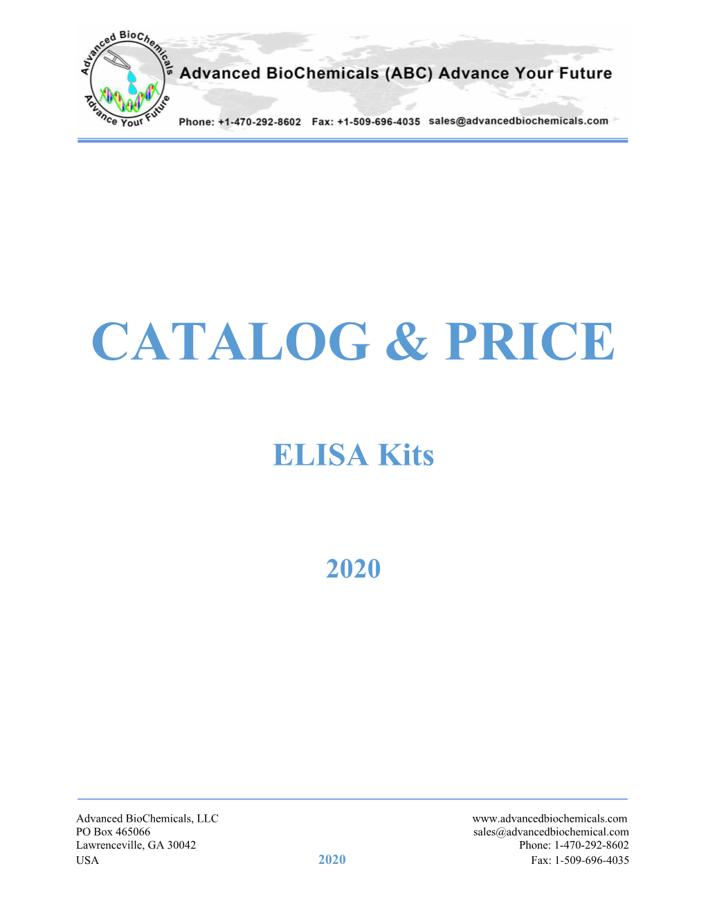 ELISA Kit Catalog