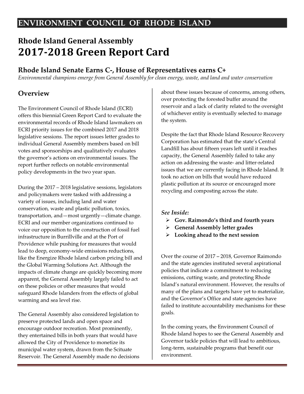 2018 ECRI Report Card FINAL.Pdf