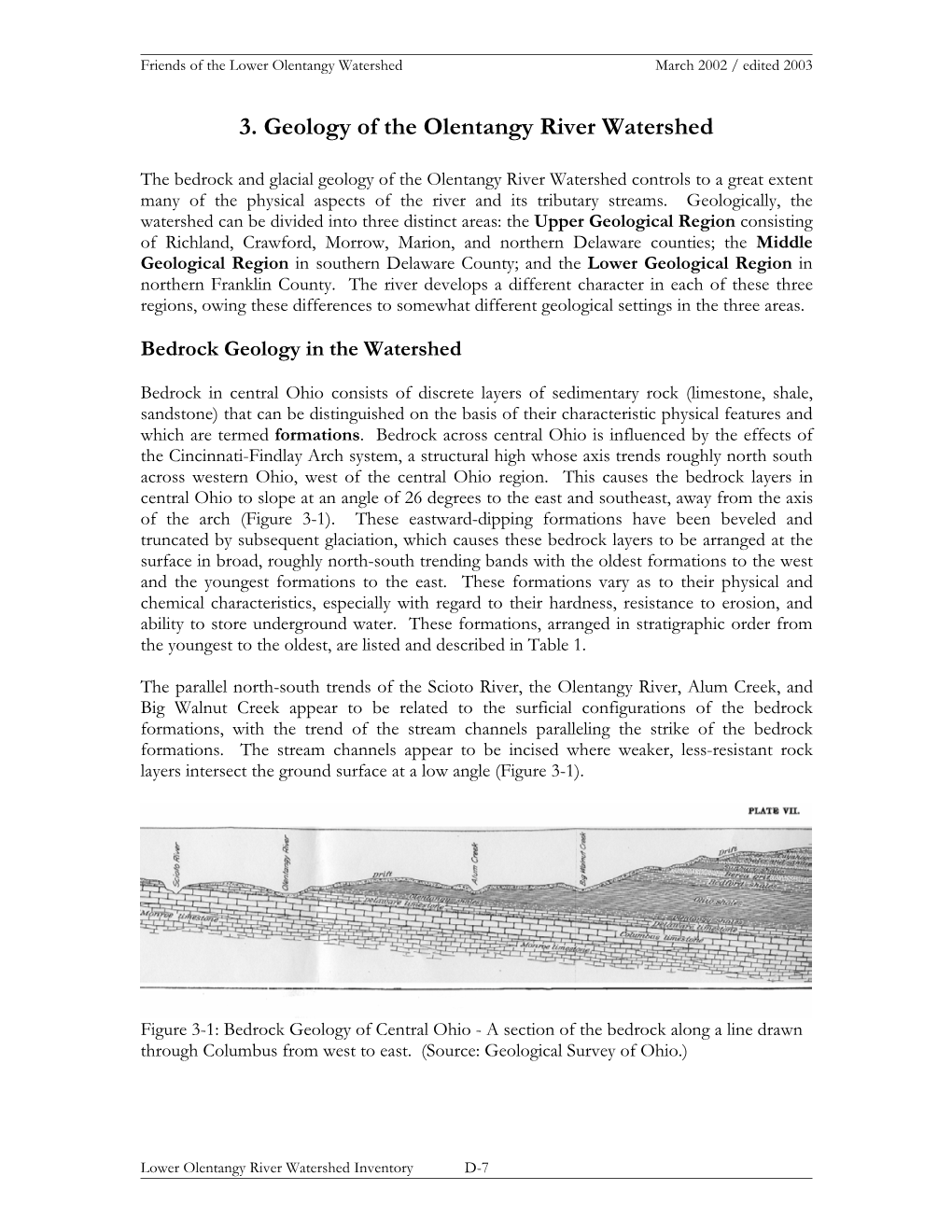 Section 3 – Geology of the Olentangy River Watershed