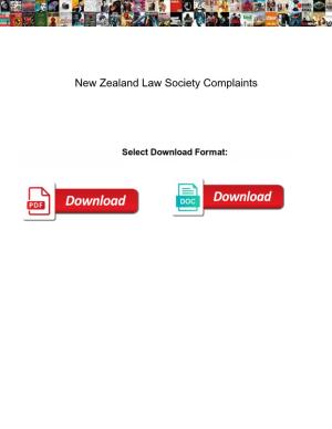New Zealand Law Society Complaints