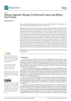 Tumour-Agnostic Therapy for Pancreatic Cancer and Biliary Tract Cancer