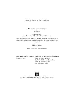Tarski's Threat to the T-Schema