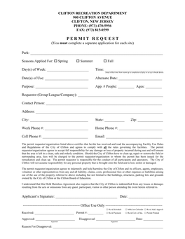 Field Permit Request