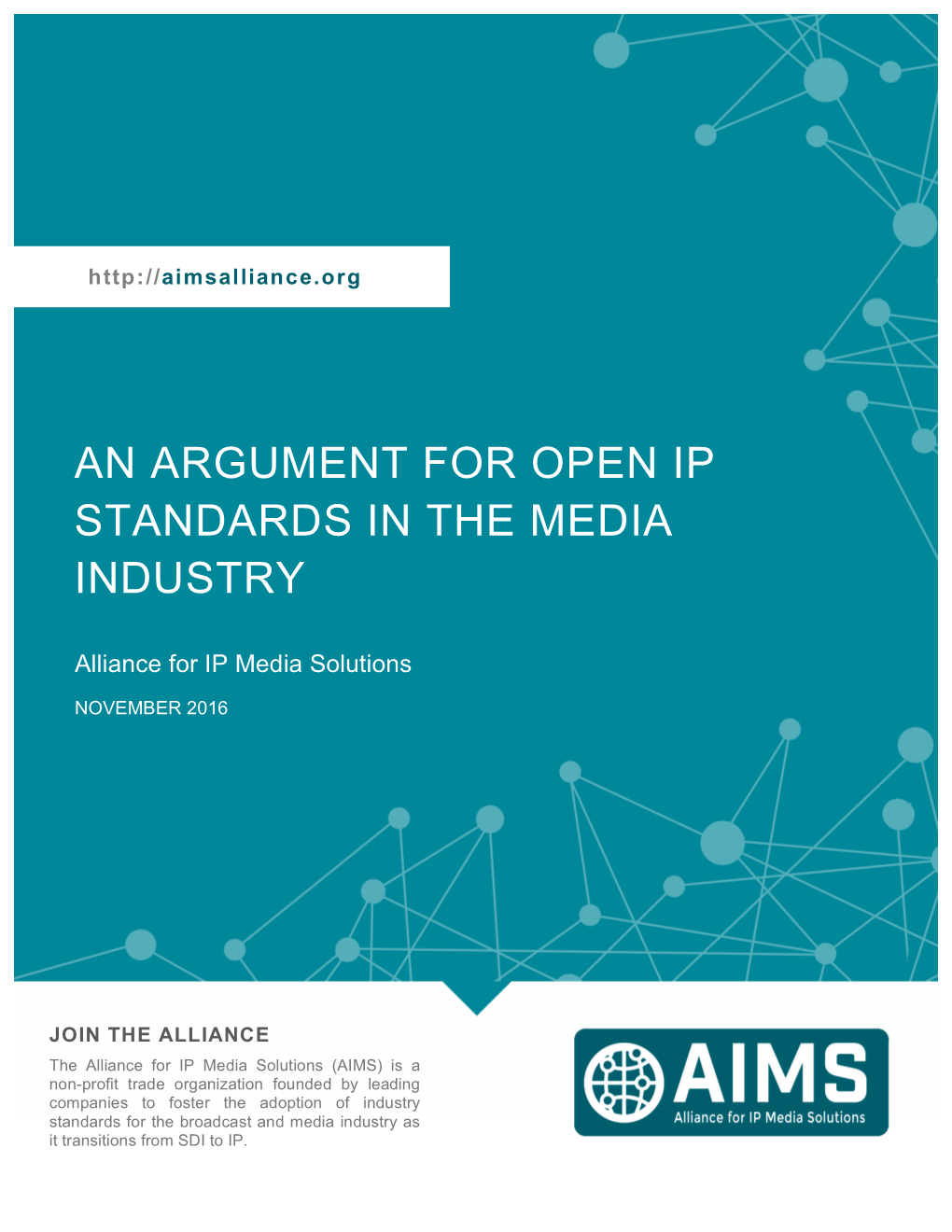 An Argument for Open Ip Standards in the Media