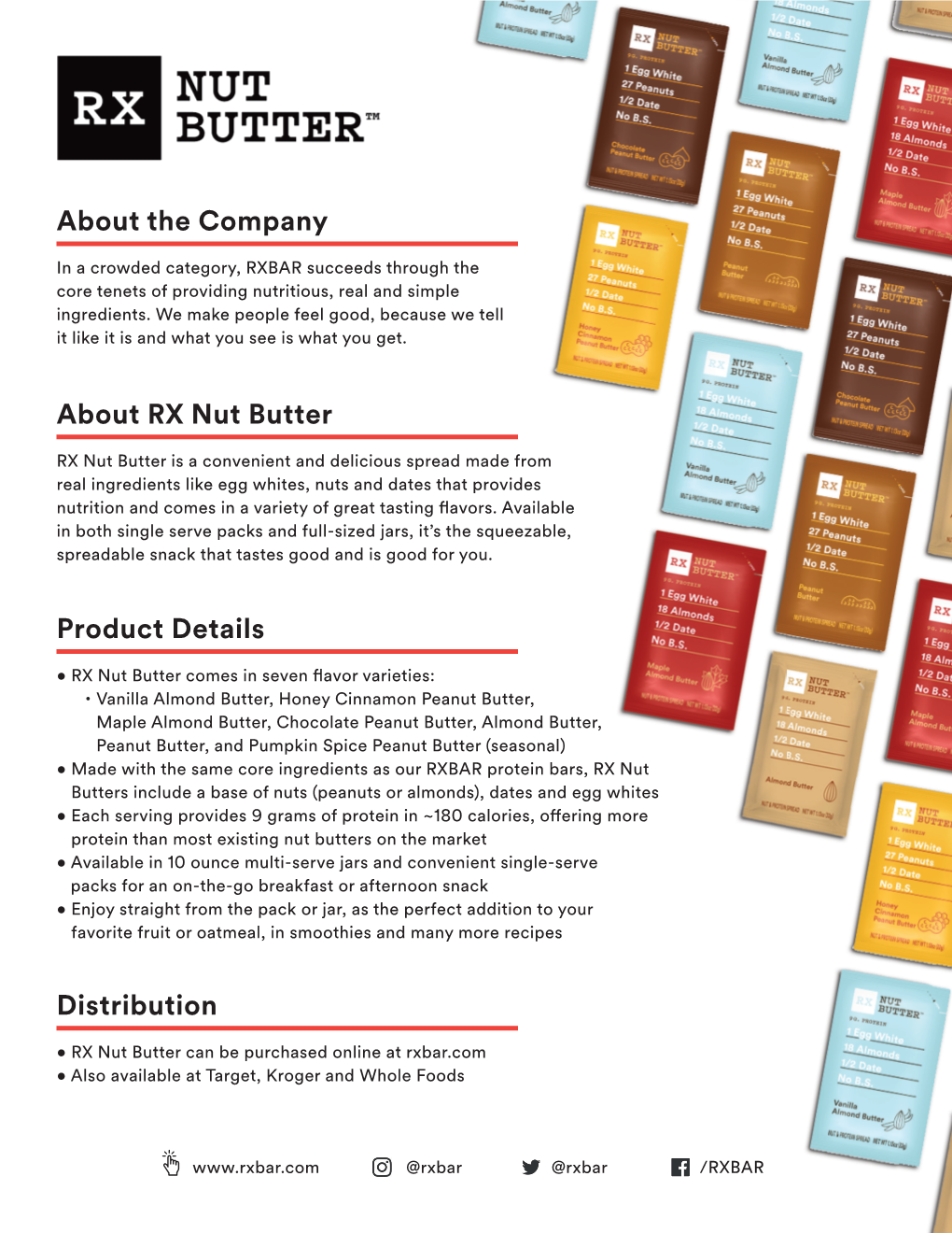 About the Company About RX Nut Butter Product Details Distribution