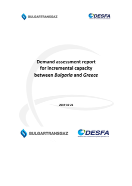 Demand Assessment Report for Incremental Capacity Between Bulgaria and Greece