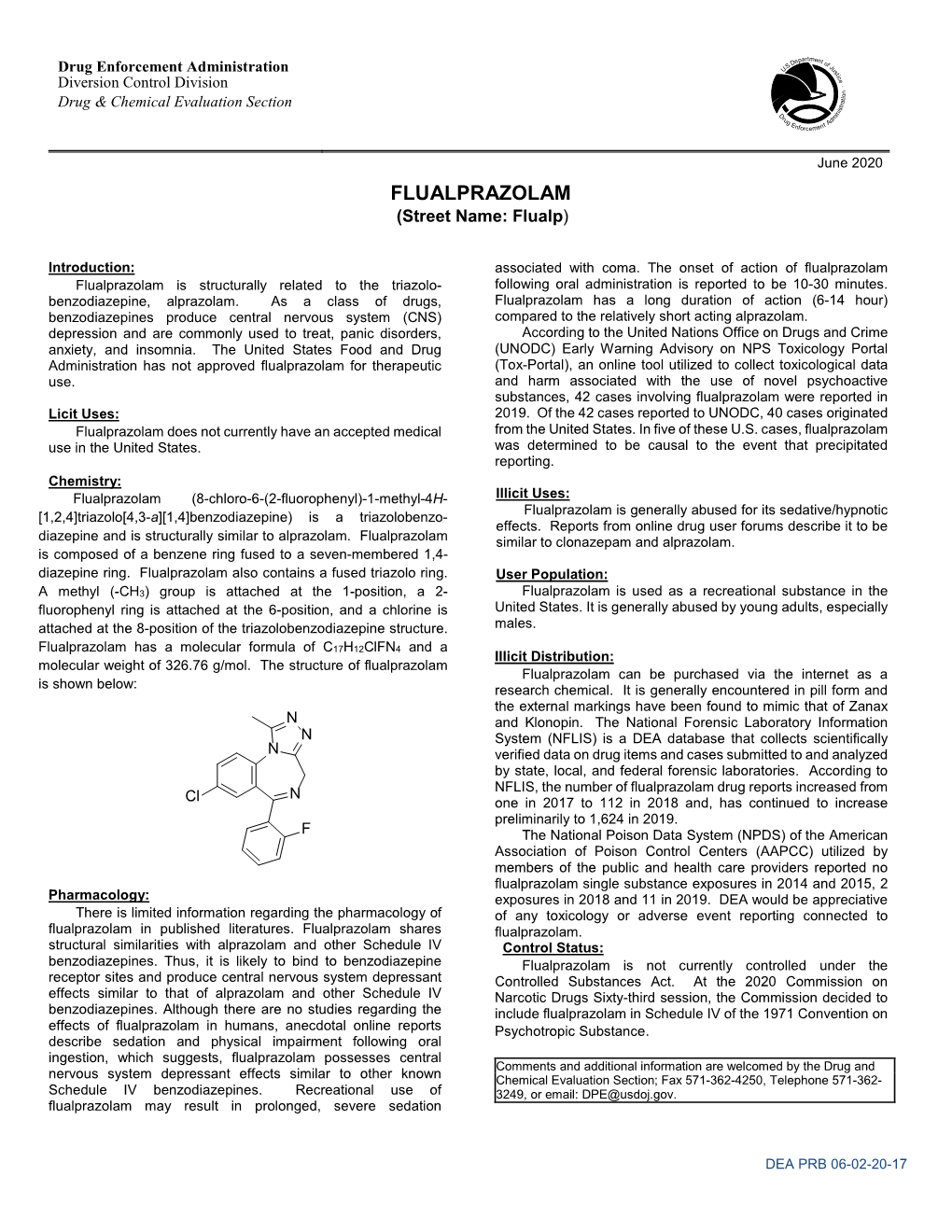 FLUALPRAZOLAM (Street Name: Flualp)