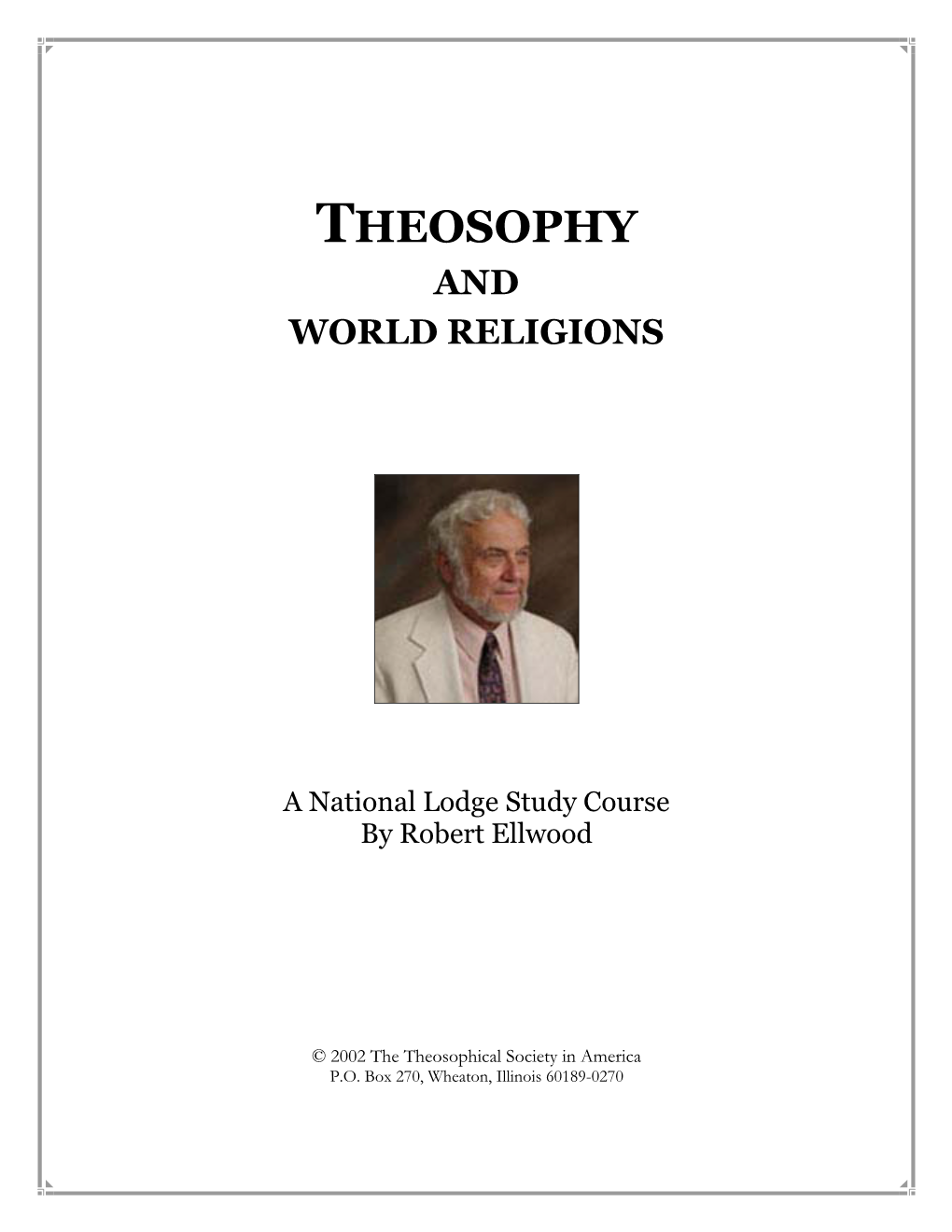 Theosophy and World Religions