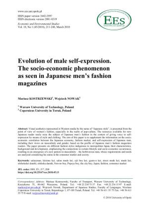 Evolution of Male Self-Expression. the Socio-Economic Phenomenon As Seen in Japanese Men’S Fashion Magazines