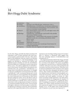 Birt-Hogg-Dubé Syndrome