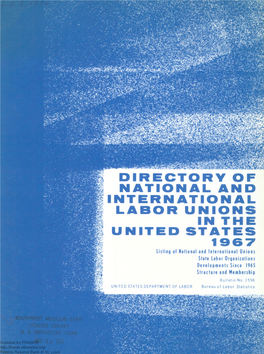 Directory of National and International Labor Unions in The