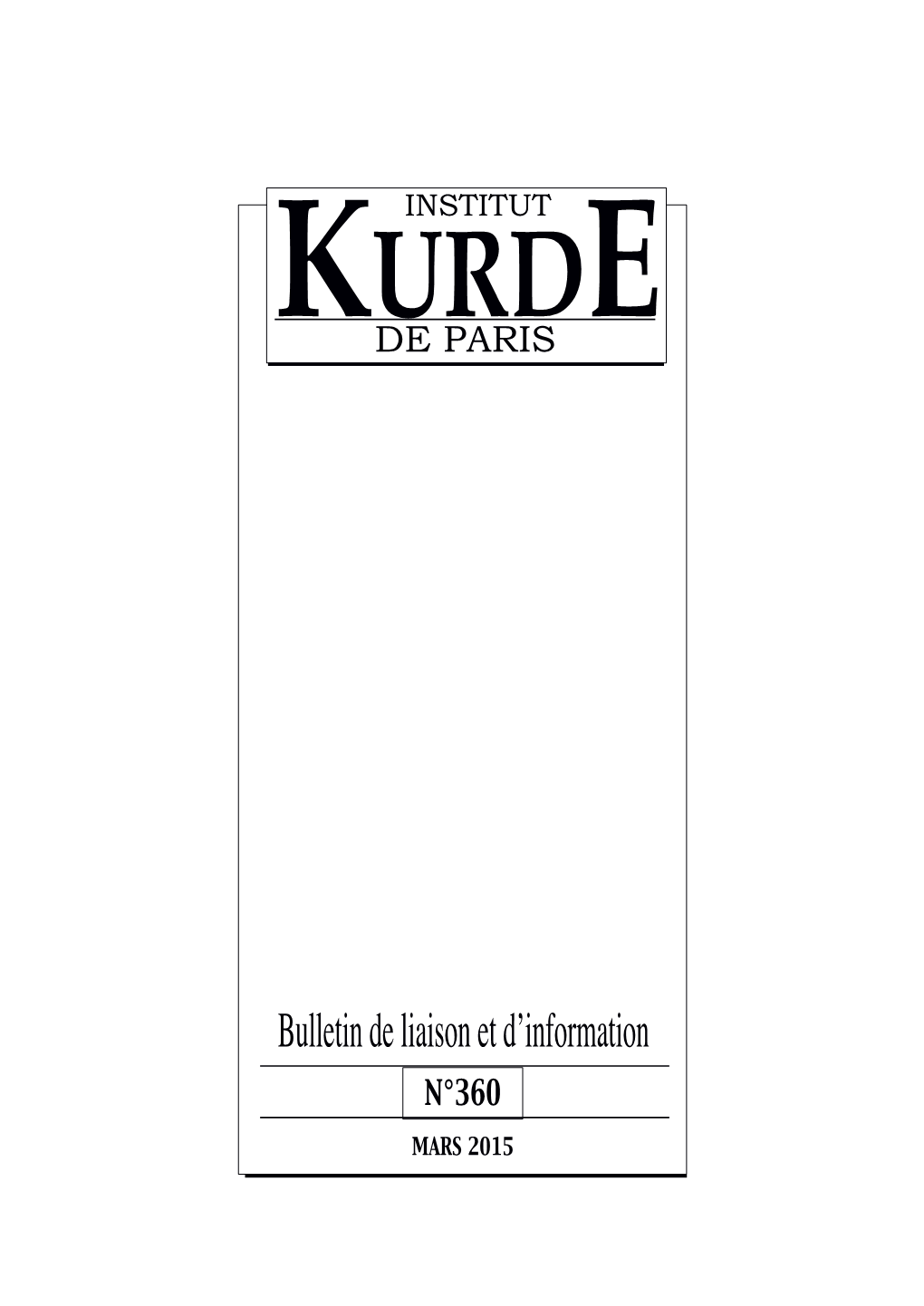 Bulletin De Liaison Et D'information