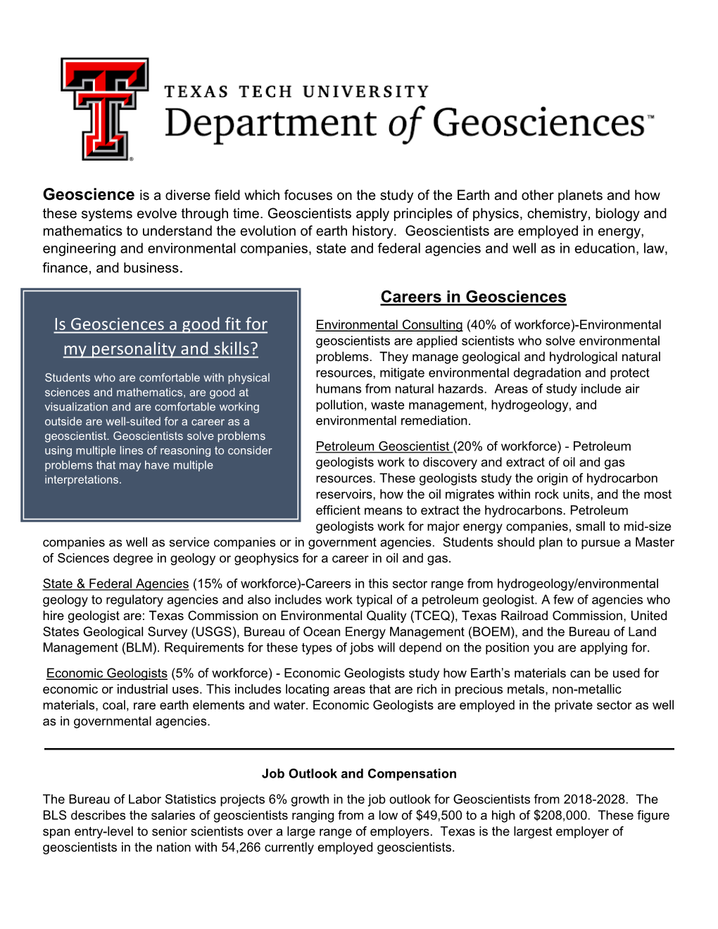 Is Geosciences a Good Fit for My Personality and Skills?