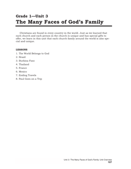 The Many Faces of God's Family