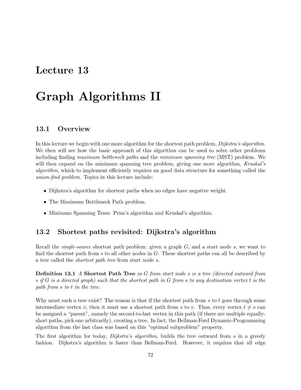 Graph Algorithms II