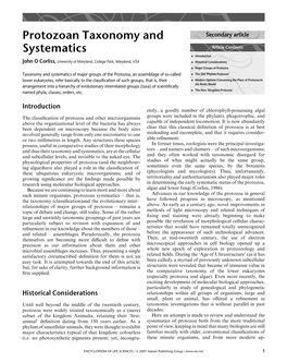 Protozoan Taxonomy and Systematics Proaches