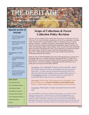 The DEBITAGE Say It in French…And It’S More Scientific! the Official Newsletter of the Modoc National Forest Heritage Program Volume 3, Issue 3 June 2014