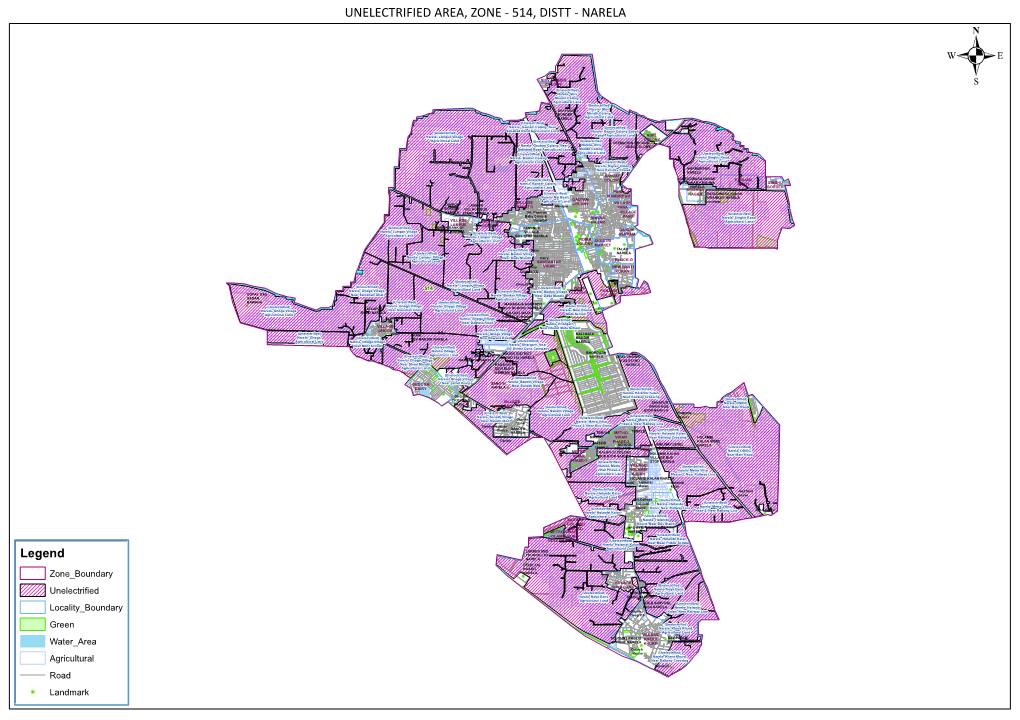 Unelectrified Area, Zone - 514, Distt - Narela