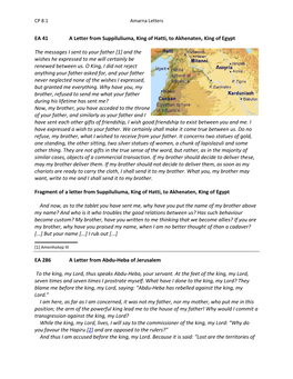 EA 41 a Letter from Suppiluliuma, King of Hatti, to Akhenaten, King of Egypt