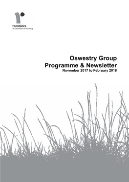 Oswestry Group Programme & Newsletter
