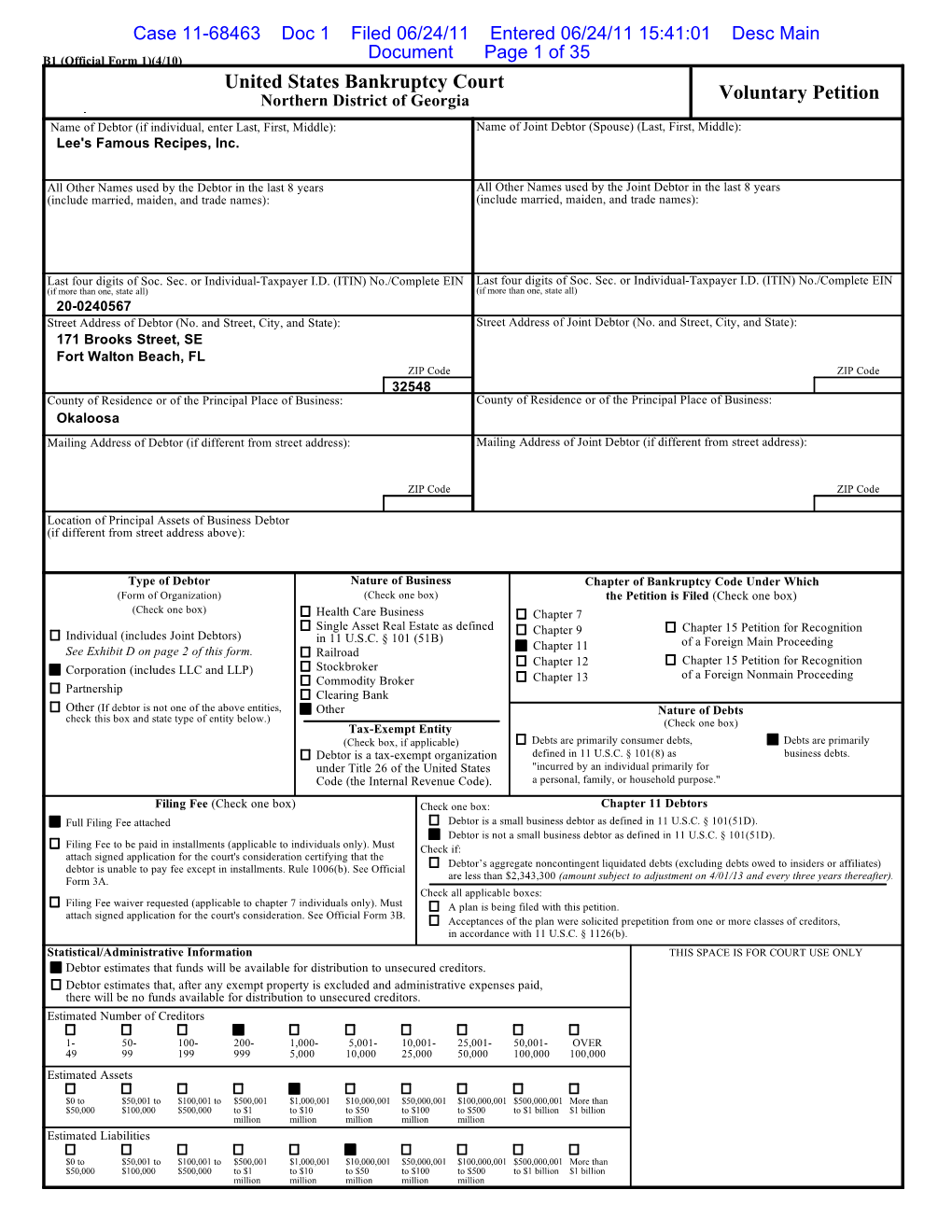 Bankruptcy Forms